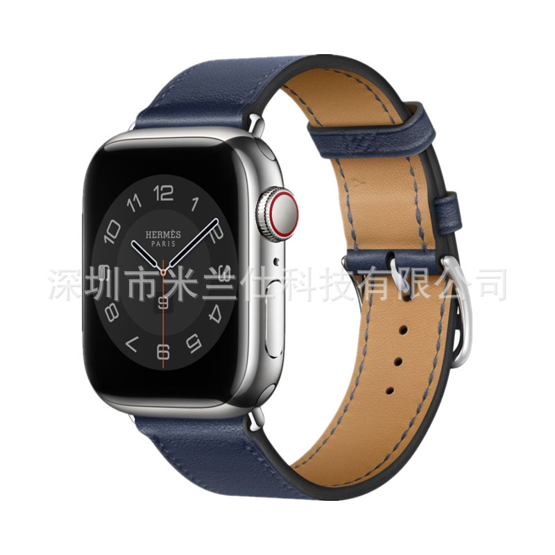 Adecuado para Apple Watch applewatch Correa S9 cuero genuino iwatch456789SE deportes ultra2 fabricante