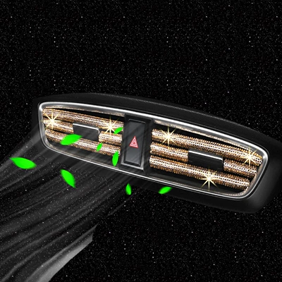 Car hanging – clip diamond interior - champagne-gold-10-pieces