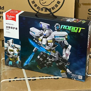 跨境小鲁班B1151拼装积木国风机甲赵云解压玩具男孩礼物批发