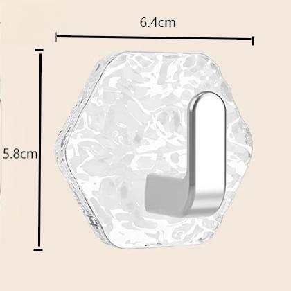 軽い豪華な波紋の六辺に痕跡のないフック浴室の穴を開けないフックドアの後ろに接着剤を掛けて穴を開けない壁掛けフック|undefined