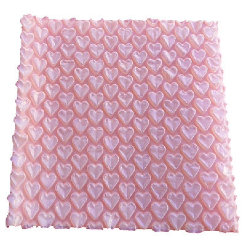 心形彩色泡沫袋加厚防震气泡膜打包袋爱心批量泡泡纸快气泡袋粉色