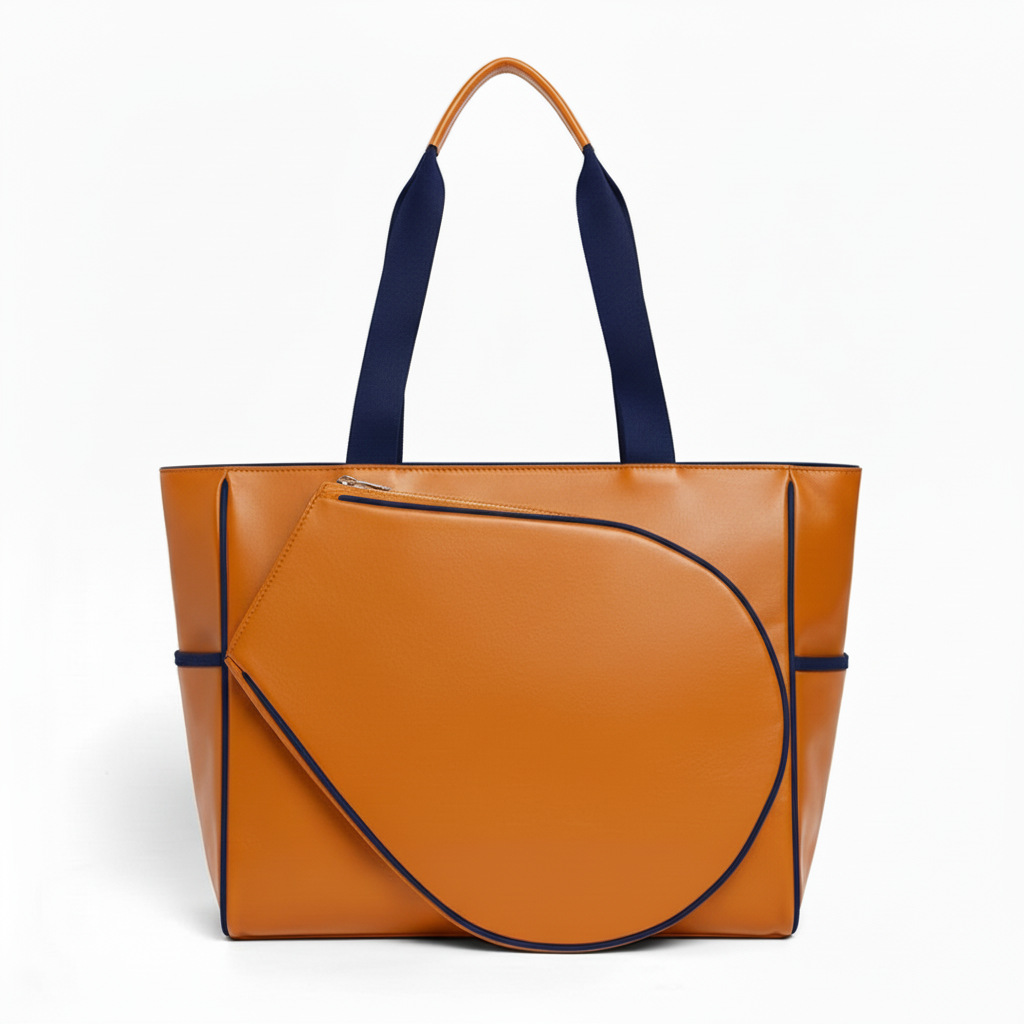 Bolsa de tenis de alto valor de piel pu mujer bolsa de fútbol deportiva al aire libre de gran capacidad de hombro doble bolsa de bádminton de hombro único image 5