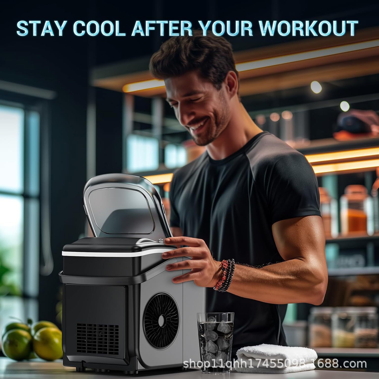 Máquina de hielo doméstica portátil pequeña casa montada en automóviles Europa y América Gran Bretaña mini fabricante de hielo fábrica de Vietnam