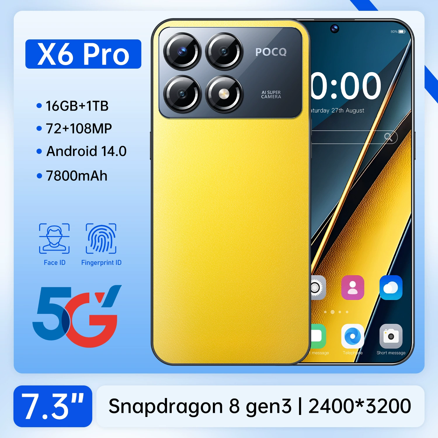 ( торговля), мобильный телефон, смартфон, x6, Android 6.6, 6.6 дюйма