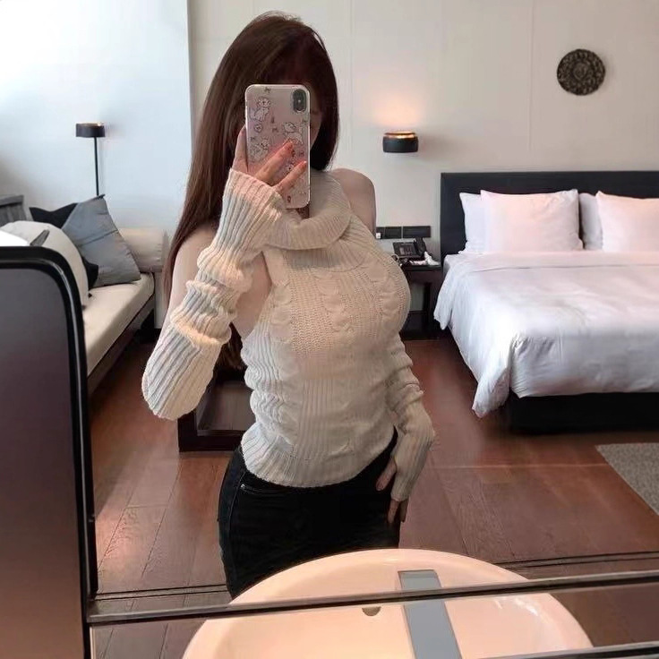 小姐姐见习丘比特6%绵羊毛堆领针织三件套