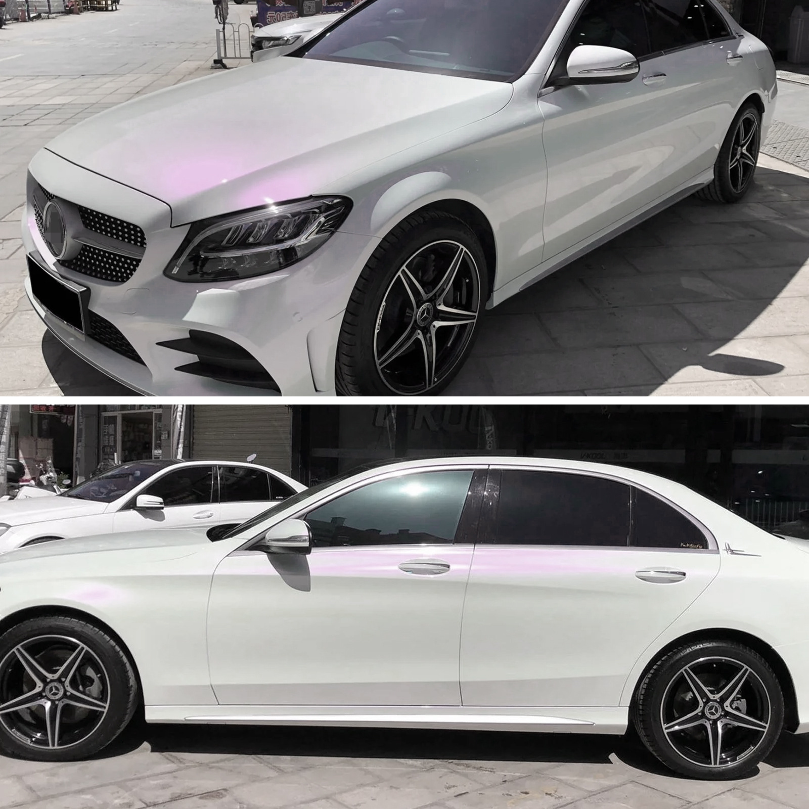 Cross-Border Supply of High-Quality Tpu Color-Changing Film Ppf, White to Red Car Color-Changing Protective Film, Anti-Scratch, Heat Repair