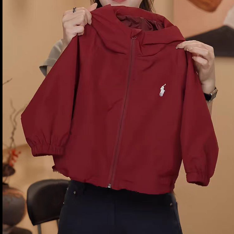 Niñas encapuchadas ropa de asalto primavera y otoño 2024 nueva chaqueta con cremallera para niños y niñas chaqueta roja coreana estilo extranjero