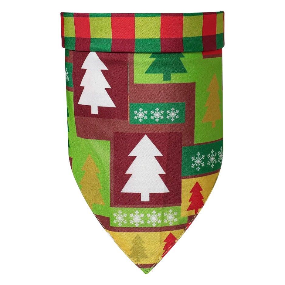 Fabricante en stock transfronterizo mascota saliva toalla perro bufanda Navidad mascota dibujos animados triángulo toalla
