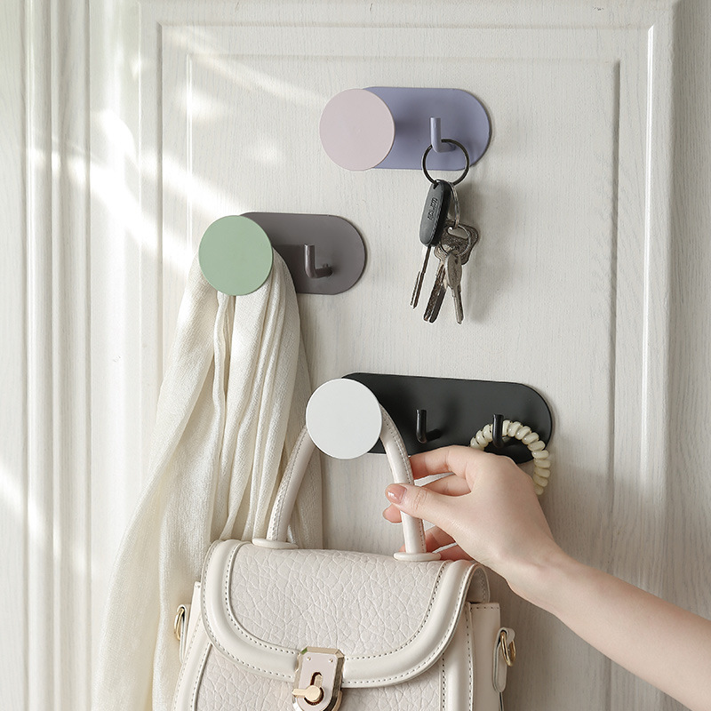 Hook Strong Adhesive No Punching Behind the Kitchen and Bathroom Door Behind the Wall Traceless Adhesive Hook Load-Bearing Creative Hook