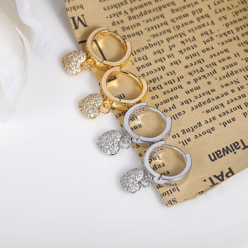 Heart Shaped Earrings - Gold