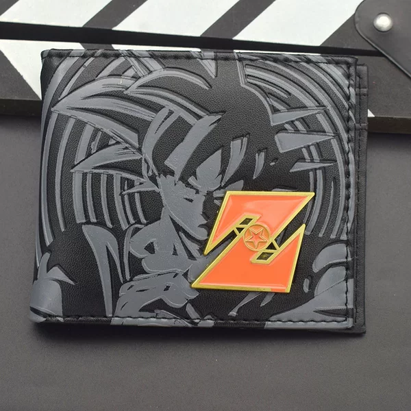 Two-Dimensional Peripheral Dragon Ball Anime Wallet, Goku Z Short Student Men's and Women's Wallet, Metal Coin Purse, Card Holder