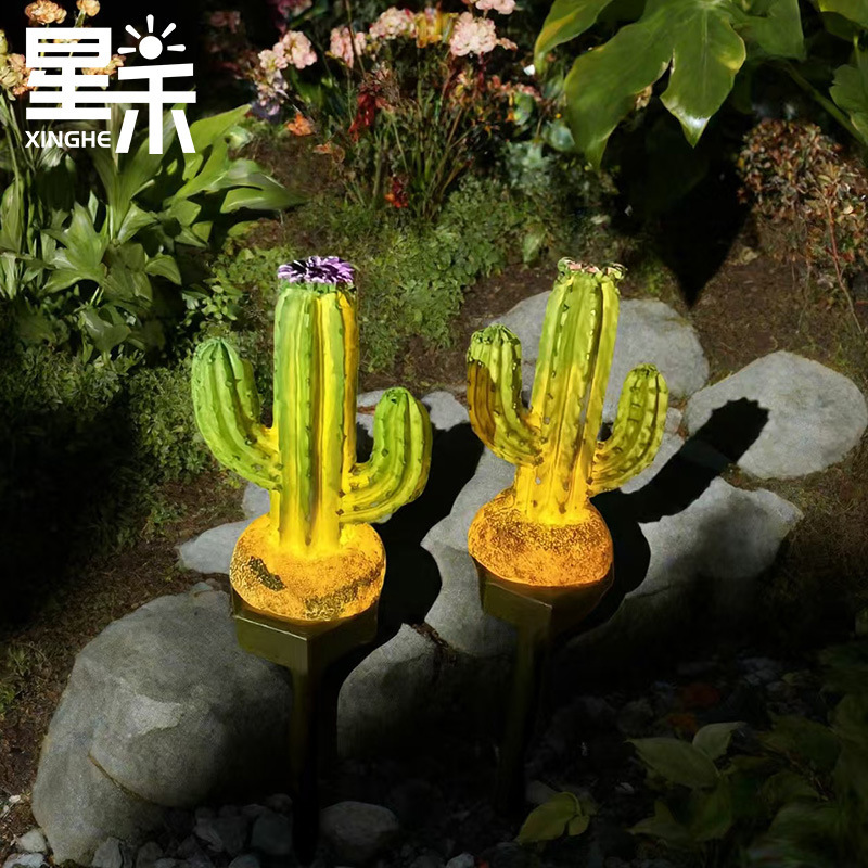 Solar Led Decorative Pumpkin Lights, New Garden Lights for Outdoor Use, Cactus Lawn Ground Lights