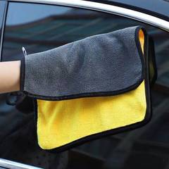 【Car Wash Towel】Thickened Double-layer Coral Fleece Car Cleaning Cloth, Water-absorbent, Soft, Stain-free, Embroidered Logo Advertisement