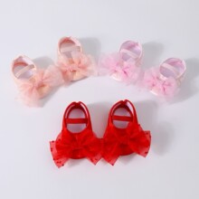 2025新款公主鞋0-3-6-10月宝宝鞋INS婴儿鞋蝴蝶结单鞋软底学步鞋