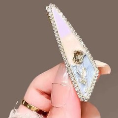 新款国风复古玫瑰花发夹女前额刘海碎发夹子侧边发卡高级感鸭嘴夹