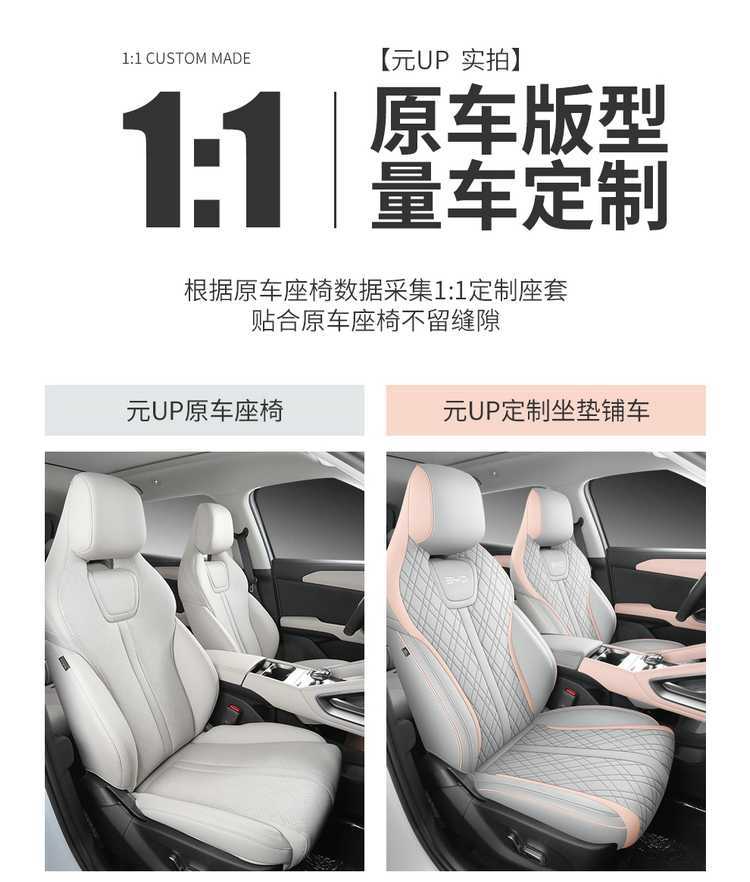 Car Seat Cover for BYD Yuan UP, Universal Four Seasons, Full Coverage