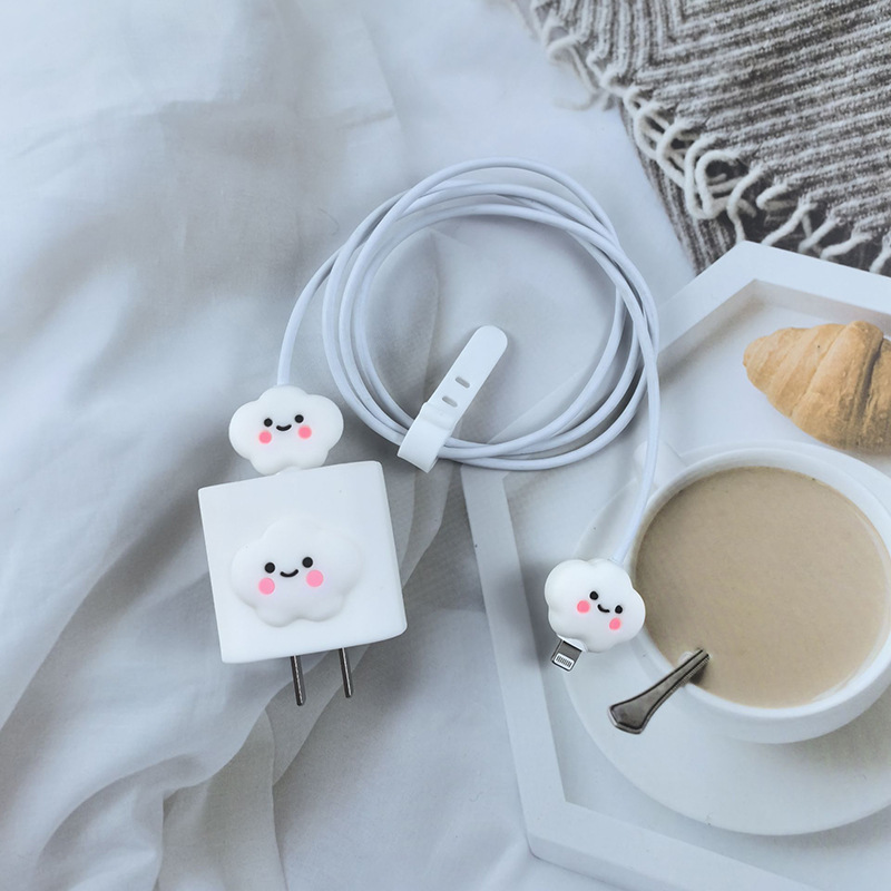 Apple 20w cabeza de carga cubierta de protección de cable de datos cargador cubierta de protección de cable de carga enrollador anti-ruptura