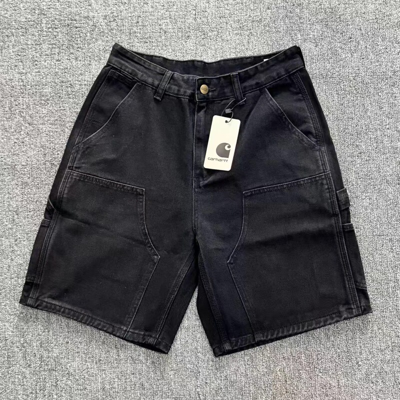 CARHARTT WIP SINGLE SHORT Carhart Washed Black Tooling Denim Shorts Nickerbockers