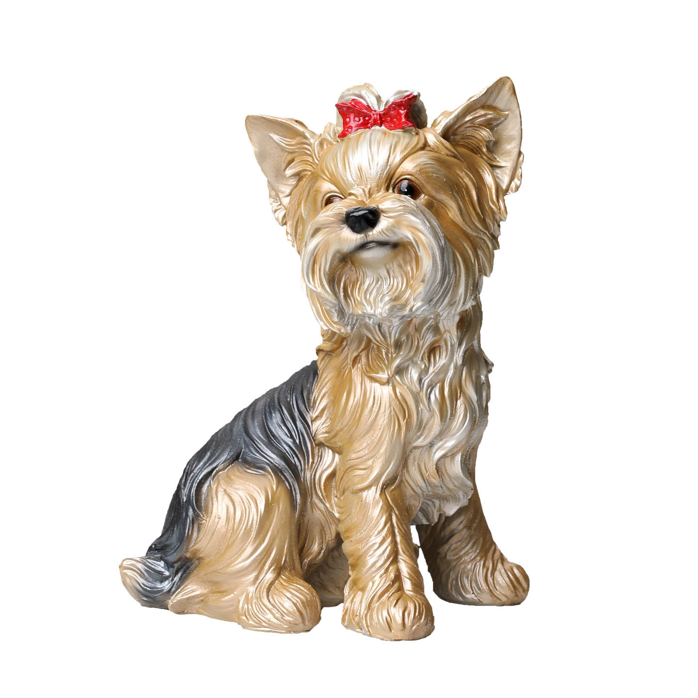 Fuente transfronteriza hogar sala de estar vinos portable decoración modelo de perro simulado regalo creativo resina Yorkshire adornos
