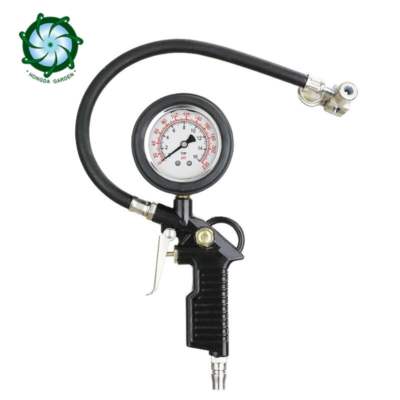 高精度胎压表气压表汽车轮胎测压监测器油浸式胎压计加气枪打气嘴