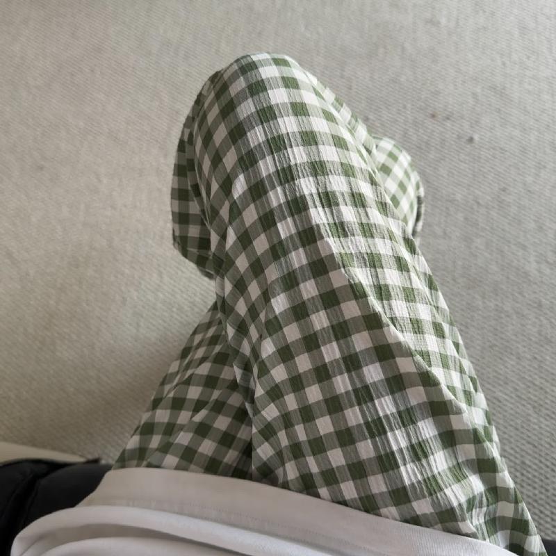 Primavera y verano · Pantalones de pijama casuales para mujeres pantalones a prueba de mosquitos rojos en línea 2025 nuevos pantalones caseros para llevar
