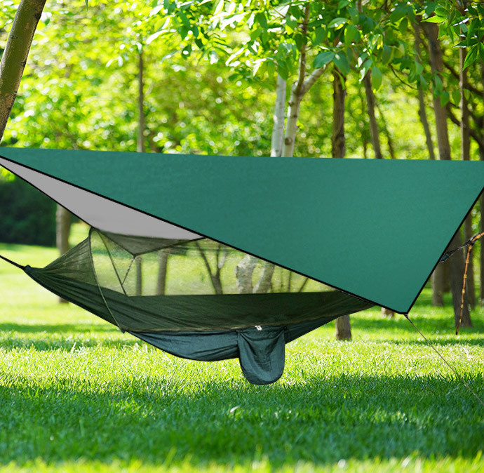 Outdoor Multi-Functional square canopy waterproof sunscreen beach pergola sunshade tent lightweight silver-coated mat floor cloth