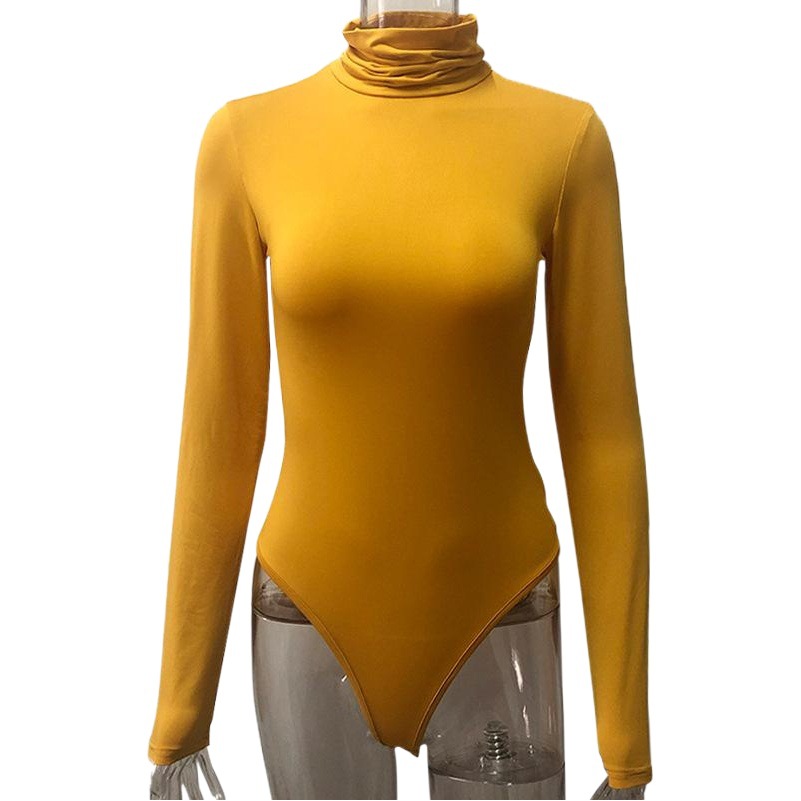 Camiseta de Manga Larga con Cuello Alto para Mujer, Otoño/Invierno 2025, Ropa Femenina, Body Ajustado Transfronterizo Europeo y Americano de Amazon image 1