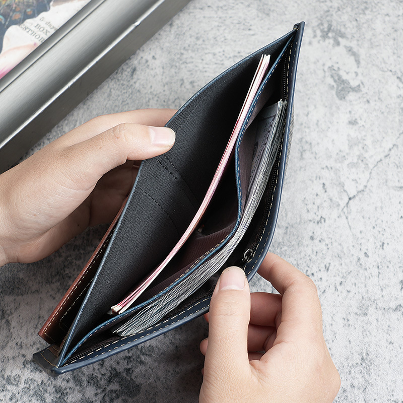Fuente transfronteriza cartera corta para hombres Europa y América juvenil cartera de tarjetas múltiples cartera de tendencia horizontal para hombres