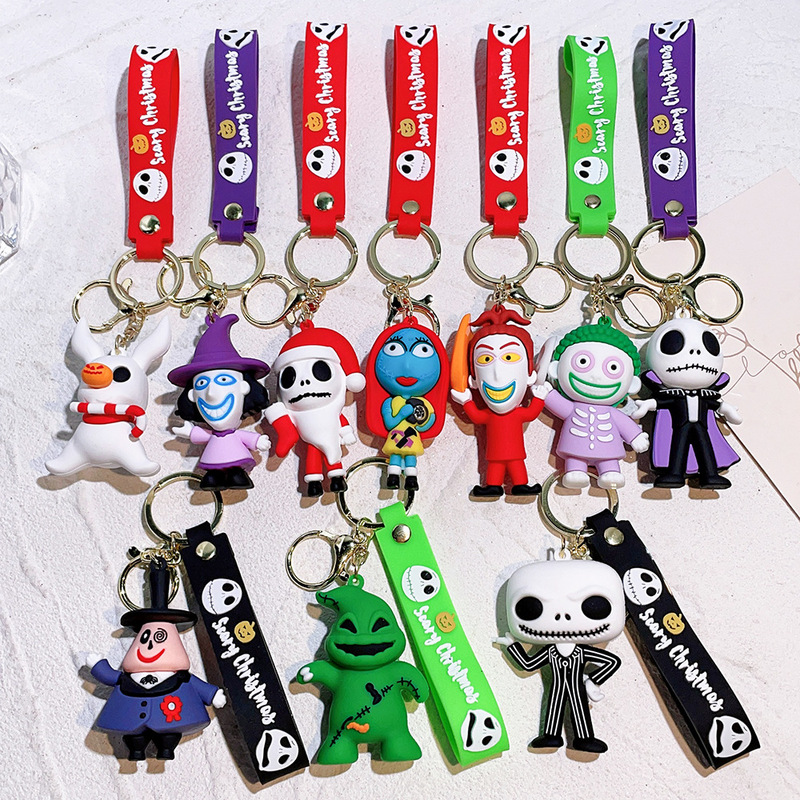 Cross-Border Popular Christmas Eve Nightmare Keychain Pumpkin Man Skull Cartoon Doll Keychain Party Gift Pendant Cross-Border Popular Christmas Eve Nightmare Keychain Pumpkin Man Skull Cartoon Doll Keychain Party Gift Pendant