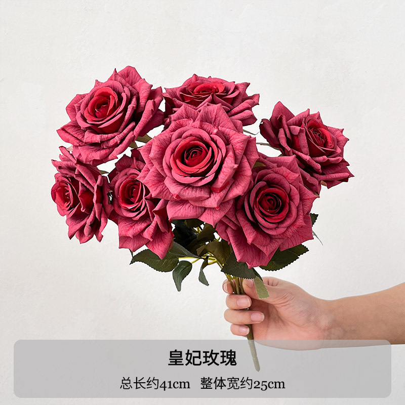 Rosa de chifre de cappuccino vermelho retrô de 7 cabeças