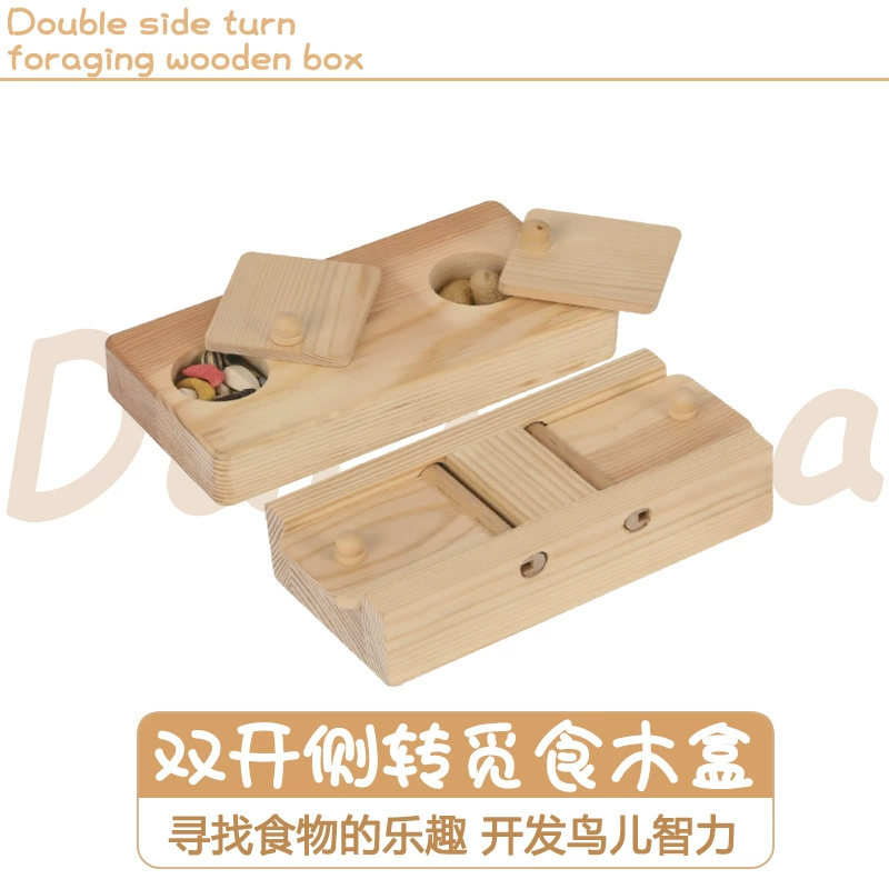 ДАРУМА Тайвань ДАРУМА Счастливая кормовая деревянная коробка игрушка птичья клетка аксессуары попугай коробка для еды развлечения игра
