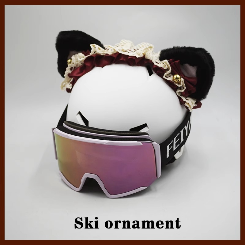 Creative Cat Ear Helmet Decoration Electric Motorcycle Helmet