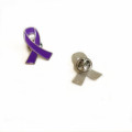 紫色丝带徽章胸针提高防范家庭暴力意识 purple ribbon lapel pin