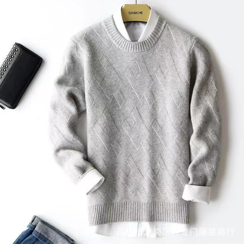 2022 Autumn and winter new stylish thick pullover sweaters for men and warm wool sweaters, wholesale from foreign trade sources at street stalls pic 39