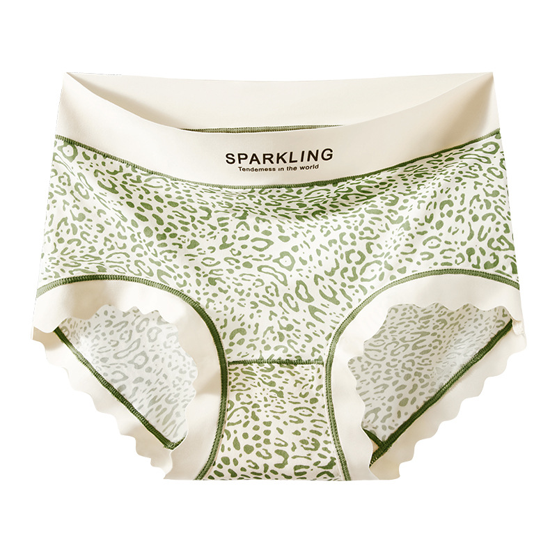 Cebra con estampado de leopardo bragas suaves y sexys mujeres 9A antibacteriano transpirable entrepierna de algodón puro cintura media anti-pellizco cadera calzoncillos para niñas