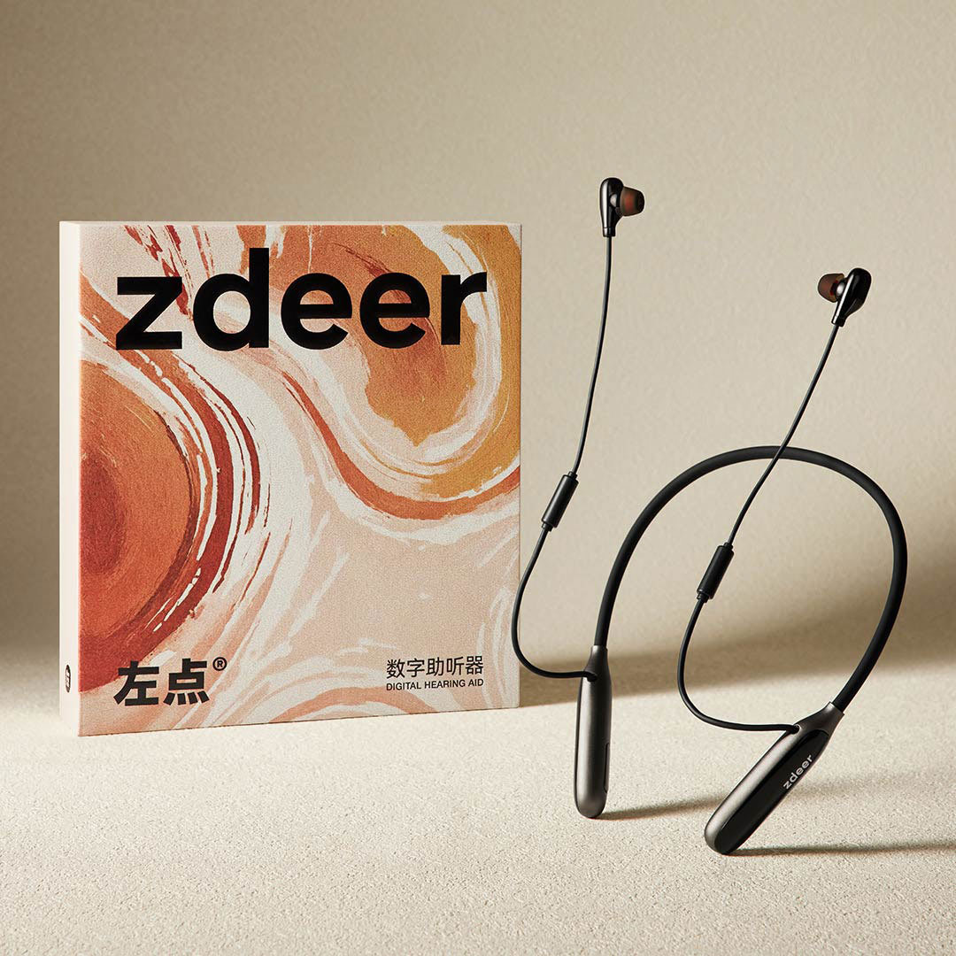 zdeer左点34通道脖挂式助听器礼盒老年人专用轻中重度耳聋APP验配