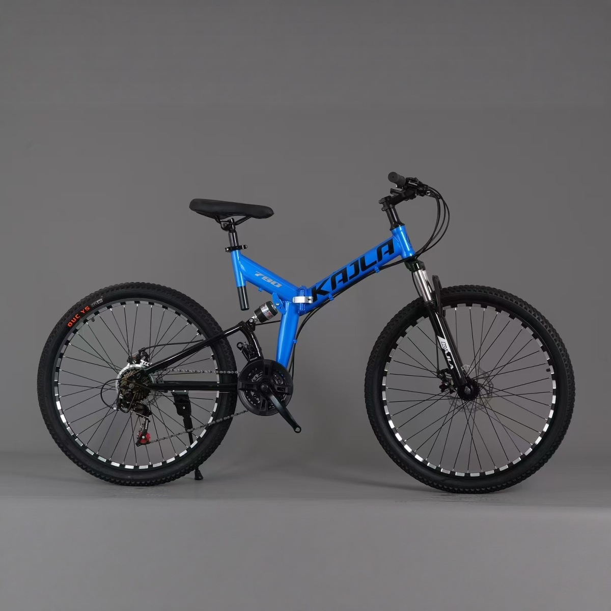 Cross-Border Wholesale Men's and Women's Folding Mountain Bikes, Shock-Absorbing Transmission Bikes, Dual Disc Brakes, 24inch 26inch Student Bikes, Mountain Bikes