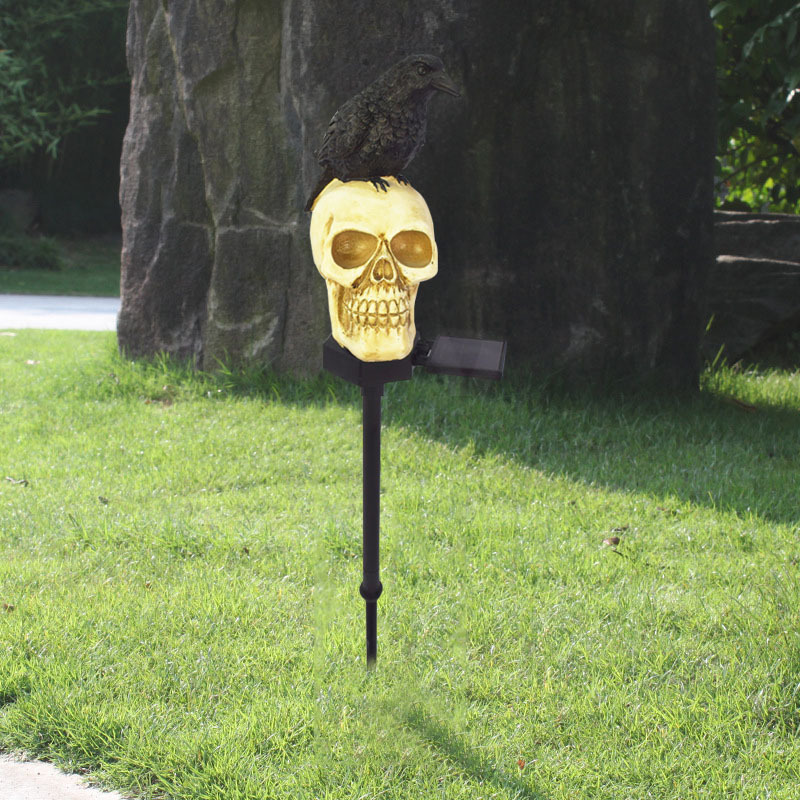 Amazon nueva luz solar Halloween Cuervo luz decorativa al aire libre impermeable jardín paisaje Luz