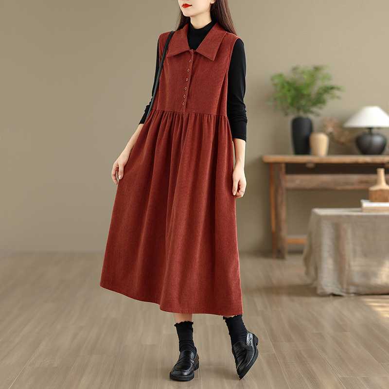 Demi-season corduroy doll
