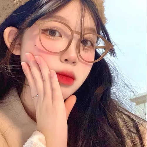 新款复古圆框防蓝光平光镜网红同款素颜神器男女同款学生眼镜框架