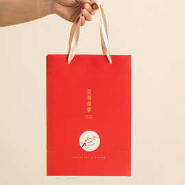 茶叶手提袋高端精美中国风通用礼品袋一斤装手拎牛皮纸茶叶包装袋