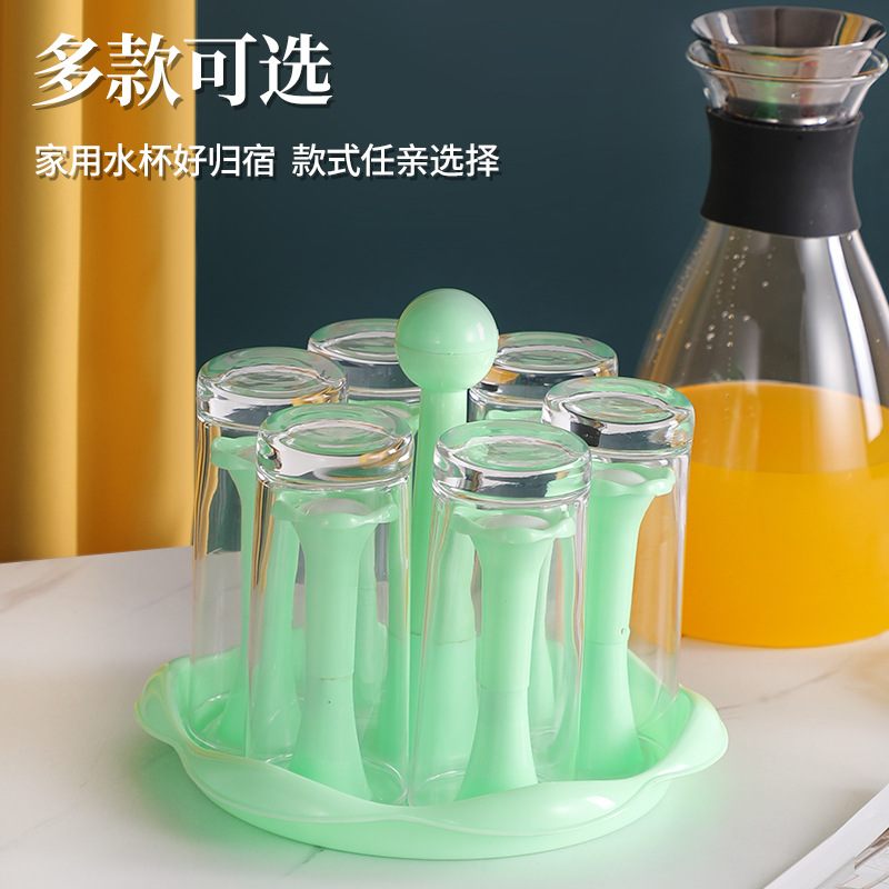 Glass handheld glass holder, plastic drying rack