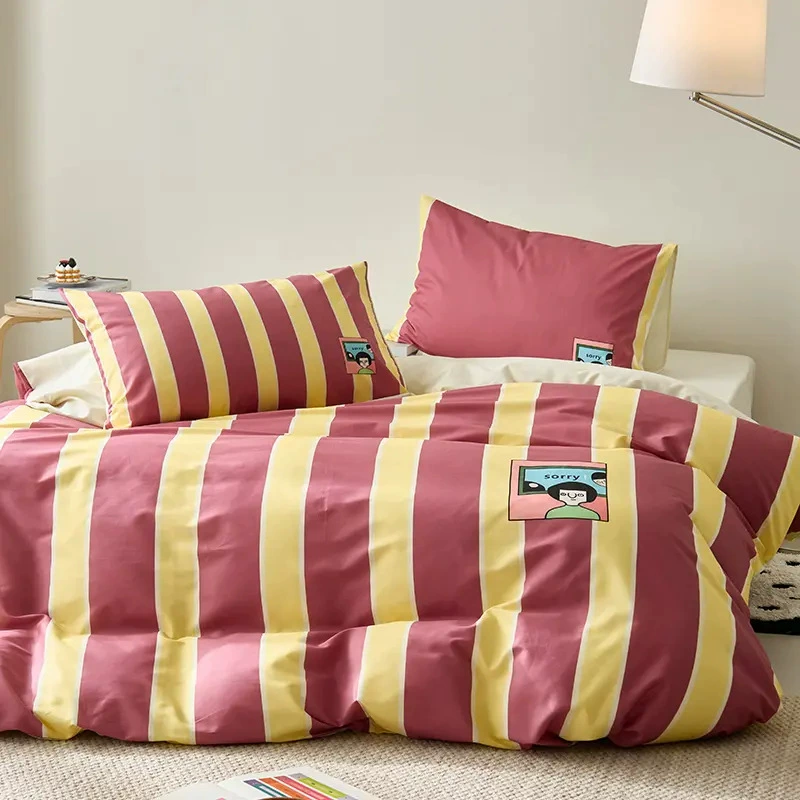 Детский комплект постельного белья Bluebird Cotton - 4 предмета, размер 1.8 м/1.5 м, яркие рисунки для учащихся начальной школы