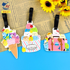 Cartoon cute corner creature PVC soft rubber luggage tag pendant creative luggage tag aircraft checked tag