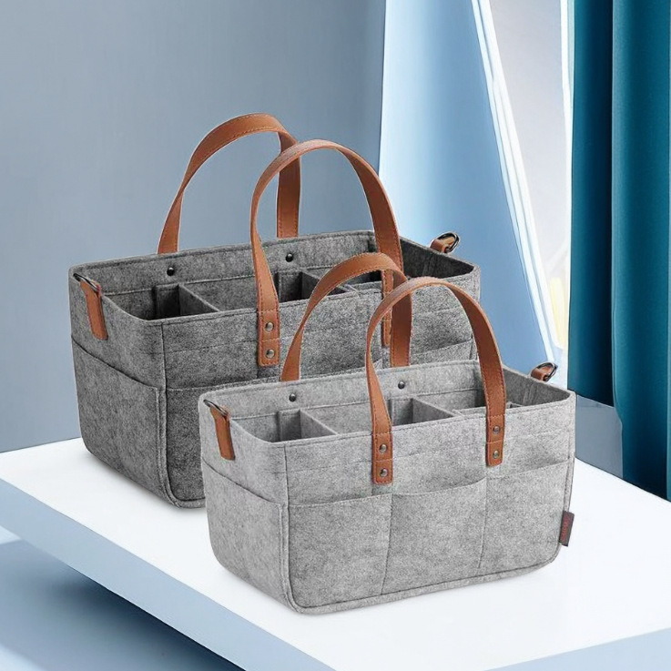 Cross-Border Felt Bag, Large-Capacity Mother and Baby Product Storage Bag, Outing Handbag, Felt Diaper Bag, Handbag