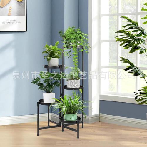 European minimalist multi-layer indoor outdoor plant stand shelf floor-standing living room balcony pothos green plant pot stand