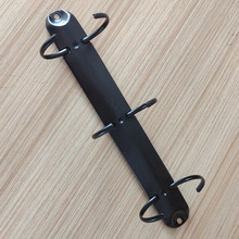 金属3孔夹黑色3个Ｏ形圈活页夹子A4文件夹装订的铁夹子书夹