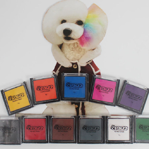 Opawz Small Paw Print Color Box Blush for Cats and Dogs Pet Hair Color Agent Hair Dye Powder Cute Style 4g