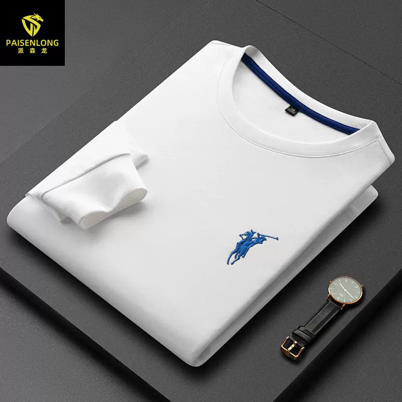 派森龙2025秋冬圆领无帽男士卫衣男 空气层320g纯棉卫衣一件代发