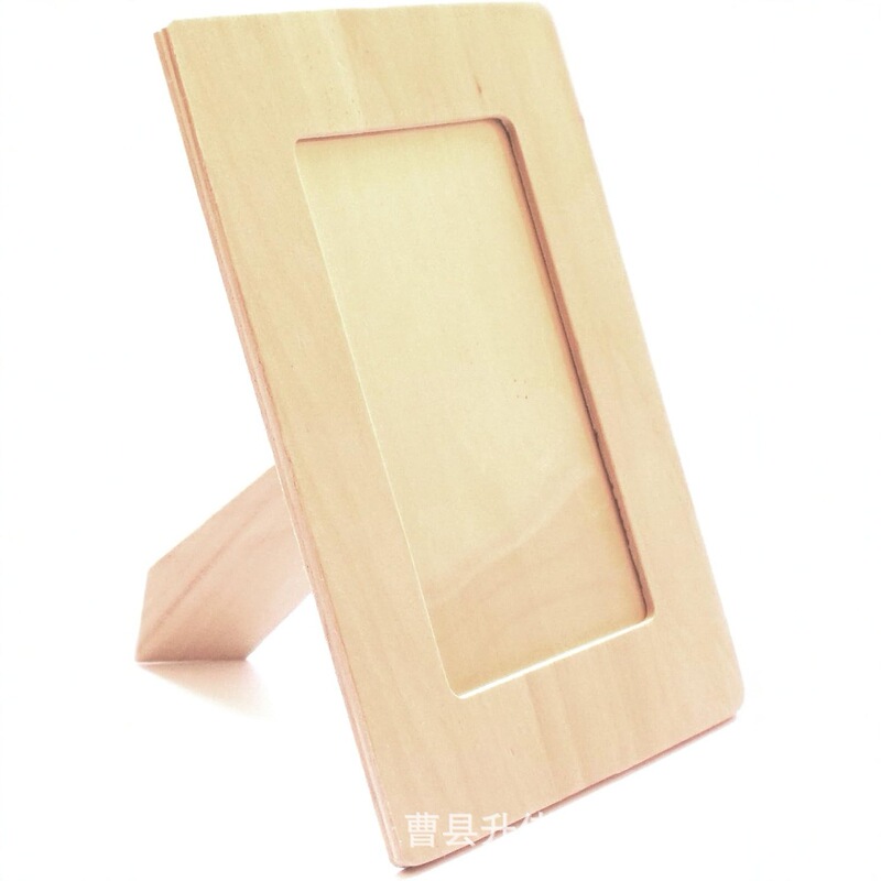 Children's Handmade DIY Wooden Photo Frame Kindergarten Painted Ultra-Light Clay 5inch 6inch Wooden Photo Frame White Blank